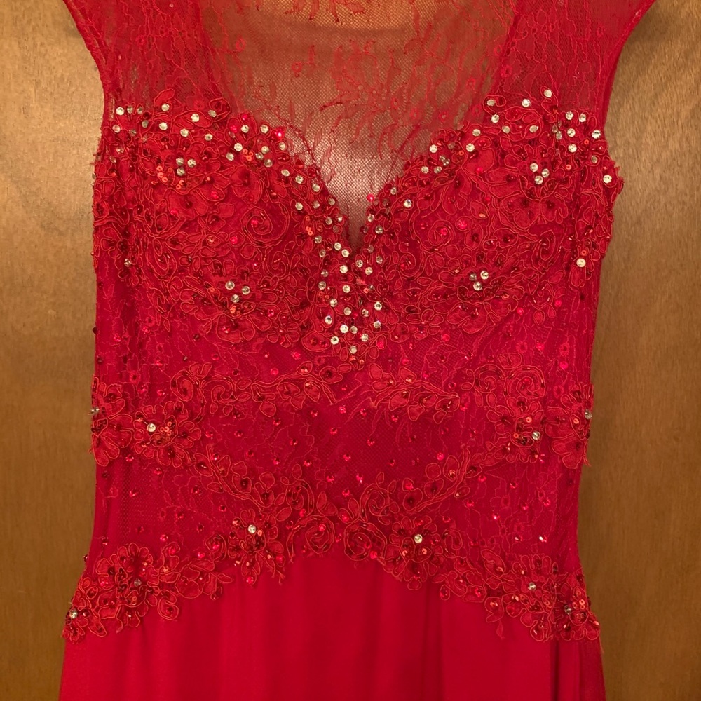 Sherri Hill red formal gown